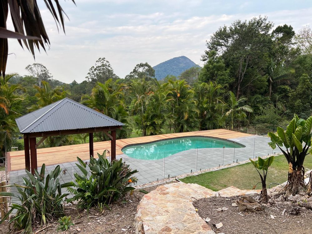 Eumundi pool and outdoor area transformed by Elite Renovations